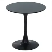 Mesa de jantar redonda preta de 32 polegadas, madeira de alta qualidade