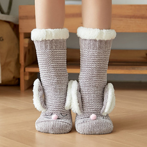Prodotti all'ingrosso calze da letto a spessore <span class=keywords><strong>Lagom</strong></span> rosa graziose da ragazza in maglia con impugnatura intima calze di lana a metà polpaccio - Product Image 5