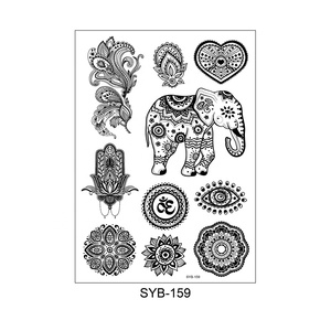 Autocollants de tatouage corporel permanent pour adultes, motif Mandala Nation éléphant attrape-rêves, sexy et temporaire - Product Image 5
