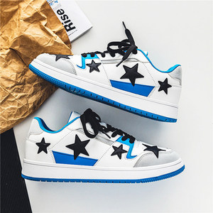 Nuove Sneakers da Skateboard 2026 in Vera Pelle Traspirante, Bianche con Stelle Argentate e Glitter Dorato - Product Image 2