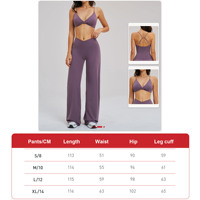 Pantalon de yoga taille haute pour femme, coupe large, élastique, effet push-up, doux, respirant, séchage rapide, en Spandex/Nylon, idéal pour la gym et la danse