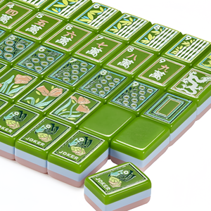 Portable Durable 1.24*0.91*0.63 Inch 4 Layer Engraved Melamine Luxury 160 <b>Set</b> America <b>Mahjong</b> Tiles for Travel Entertainment - Product Image 4