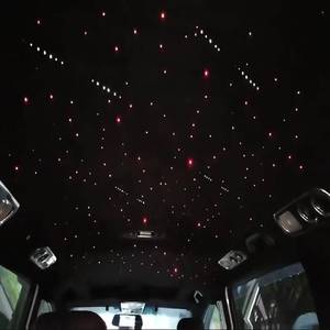 เครื่องกำเนิดแสงไฟเบอร์ออปติก LED แบบสองเอาต์พุต 12W ปรับความสว่างได้ด้วยแอปและระบบสัมผัส พร้อมเอฟเฟกต์แสงดาวตกกระพริบ สำหรับตกแต่งเพดานรถยนต์ - Product Image 6