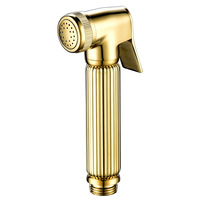 GEE-N Golden Shining Premium Laiton Salle De Bains De Poche Couches Bidet Robinet Pulvérisateur Ensemble De Toilette