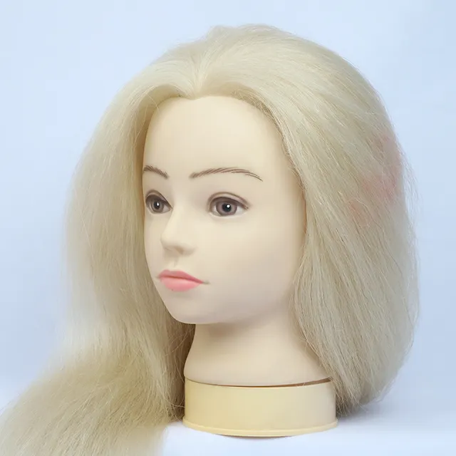 Manichini per capelli testa reale bambola prezzo all'ingrosso formazione testa di insegnamento con capelli umani per barbiere