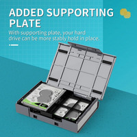 Boîte de protection pour disque dur 2,5 M.2 avec étiquette pour SSD/HDD 2,5 et 3,5 pouces, antichoc, anti-poussière, boîte de rangement, étui pour disque dur