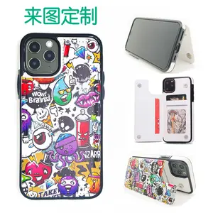 For IPHONE 15 11 14 13 phone case Apple 12 15 stand wallet card pattern custom phone case protection Holster 14 13 phone case