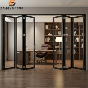 Porte accordéon pliante en verre et aluminium GS pour entrée de villa ou patio extérieur - Product Image 5