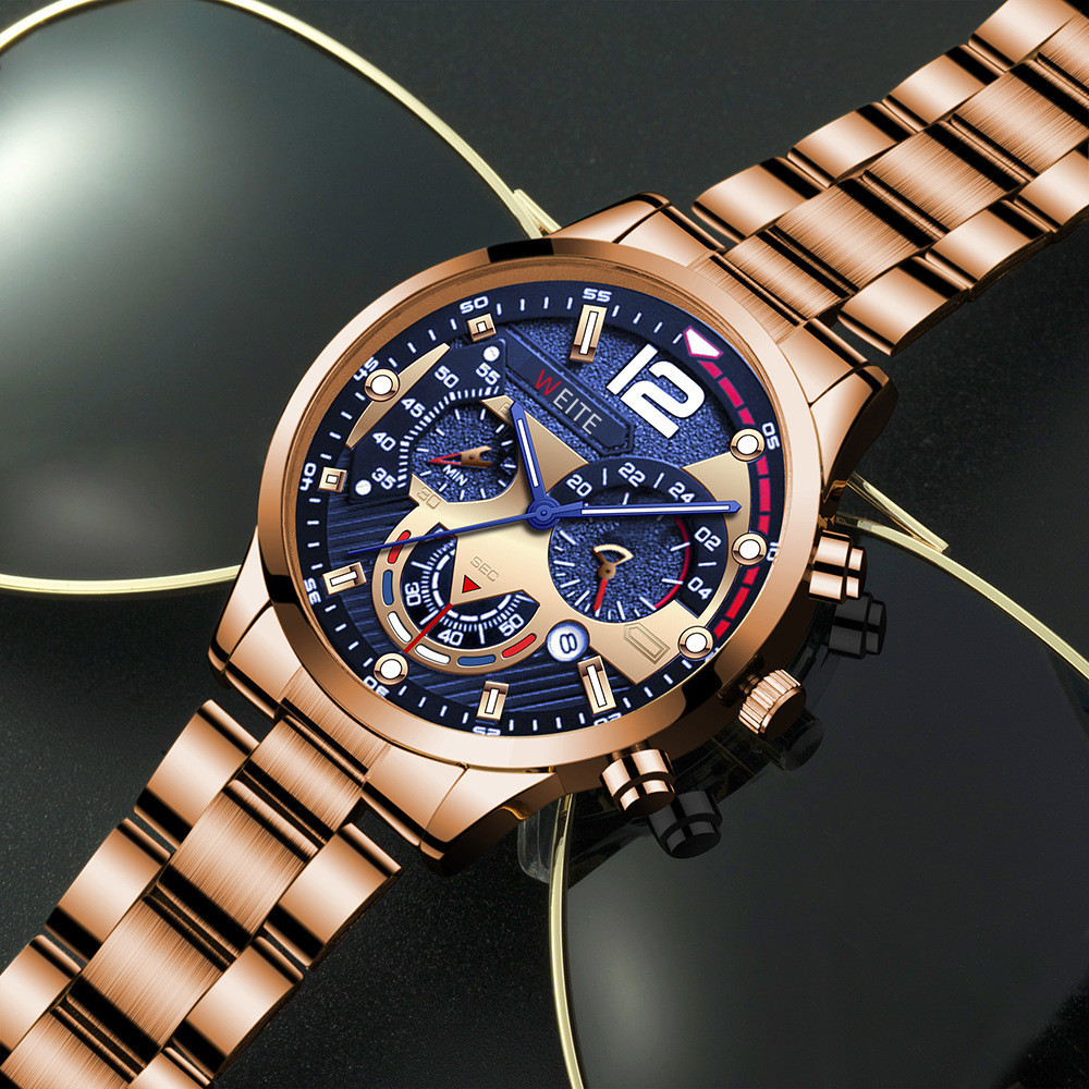 3117 placcato oro rosa blu geneva