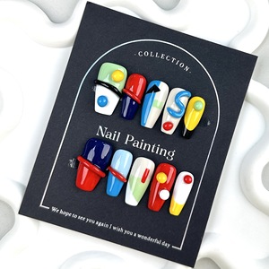 Automne <span class=keywords><strong>hiver</strong></span> nouveauté peint à la main purement à la main artistique ongles français importation directe portable couleur ongles artificiels - Product Image 4