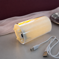 Bougie numérique rechargeable en acrylique LED Atmosphère de Noël sans fumée pour mariage, fête, concert, disposition en matière plastique