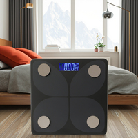 Balance intelligente à capteur haute précision 180 kg, affichage numérique, verre trempé, pour la mesure de l'IMC et de la graisse corporelle, utilisation domestique, salle de bain