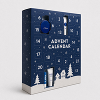 Boîte en carton recyclable faite à la main, économique, pour soins de la peau, cadeau de Noël, calendrier de l'avent personnalisé 12/24 jours avec insert