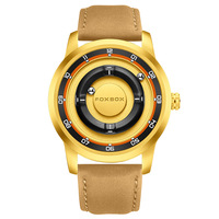 Reloj de Cuarzo LIGE FB0047 con Esfera Magnética de Levitación, Cronógrafo, Bisel Giratorio de Doble Vía para Hombre, Reloj de Pulsera Táctil