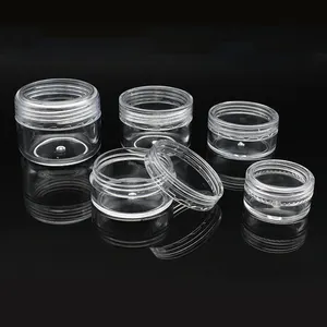 2.5ml ML 5 3ML ml 15 20ml 10ml 3 3 Grama Pote Potes De Plástico 2.5g g 5g 10g 15g 20g Amostra Recipiente Embalagens de Cosméticos de plástico transparente