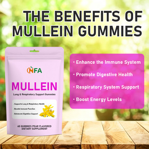 Factory Mulein Gummies with 2000mg Herbal Extract Respiratory Support Lung Health Gummy Dietary <b>Supplement</b> - Product Image 3