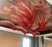 Lustre suspendu à commande par interrupteur, haute luminosité, pour résidences et centres commerciaux, en acier inoxydable et verre sur mesure
