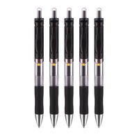 Stylo Gel Rétractable Promotionnel de Haute Qualité 0,5 mm, Pointe Roller, ABS+Silicone, Encre Noire, Bleue, Rouge, Non Effaçable, pour École et Bureau