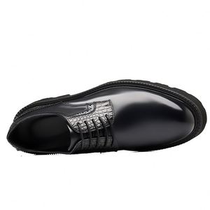 Nouvelles Chaussures Homme en Cuir Véritable à Lacets Respirantes Légères Antidérapantes à Semelle Épaisse en Cuir Verni pour Bureau, Carrière et Mariage - Product Image 3