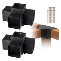 Support d'angle en acier à 3 voies 4*4 6*6 pour connecteurs en bois