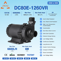 Pompe solaire DC ZKSJ 18V 24V 48V 8000L/H 10M de hauteur de refoulement, pompe à eau BLDC submersible pour usage terrestre, pompe de circulation à haute pression