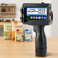 Imprimante jet d'encre portable à écran tactile intelligent, séchage rapide, cartouche d'encre TIJ, alimentée par batterie, pour cuir, textile, œufs, garantie 1 an