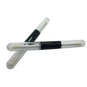 Batom líquido transparente duplo, tubo de cosméticos, recipiente de duas pontas, gloss labial