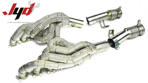 Nouveau collecteur d'échappement en acier inoxydable haute performance pour Audi R8 V10, avec catalyseur ou sans catalyseur, et bouclier thermique - Product Image 2