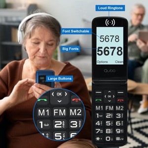 Téléphone portable à clapet 4G double SIM avec fonction SOS et prise en charge multilingue pour les personnes âgées - Product Image 4