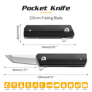 Coltello per autodifesa a coltello pieghevole 3 cr13 - Product Image 2