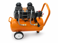 Compresseur d'air silencieux sans huile, portable, mobile, à 2 pistons, à double tête, électrique, pour la peinture, la réparation automobile