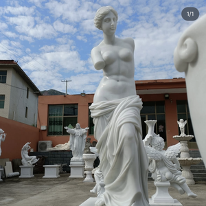 Italiano greco personalizzato bianco lucidatura artificiale di grandi dimensioni venus donne in marmo scultura in pietra statue per il prezzo di vendita - Product Image 3