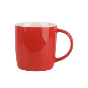 Simple Red <b>Ceramic</b> Mug Single Piece Solid Color For Office Home Or Couple Use - Product Image 1