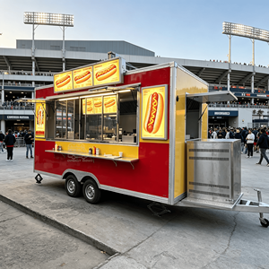 Carrito de Comida Móvil, Remolque de Café, Remolque de Comida de Alta Calidad, Totalmente Equipado, Cocina Comercial para Catering, Camión de Hamburguesas - Product Image 4