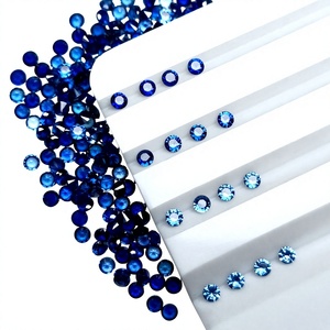 Zafiros Azules Naturales Sueltos, Corte Brillante Redondo de 2.0mm a 3.0mm, Encerados y Aceitados para Joyería - Product Image 3