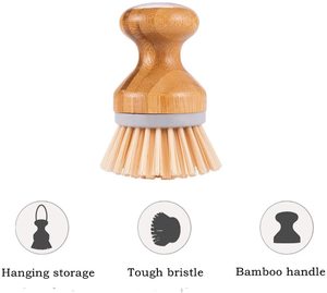 Cepillo de limpieza de cocina pequeño, promocional, de alta calidad, multifuncional, ecológico, mango de madera, cepillo de limpieza - Product Image 2