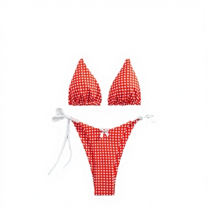 Nuevo Bikini de Dos Piezas con Escote en V, Tirantes y Encaje, Estilo Push-Up, para Mujer - Product Image 2