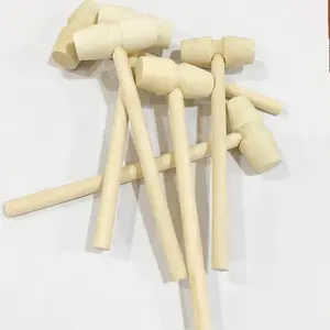 Mini Toy Wooden Hammer Kids Wooden Mallet Small Toy Gavel Crab Mallet Pounding Hammering Toys for Kids or Boys or Girls