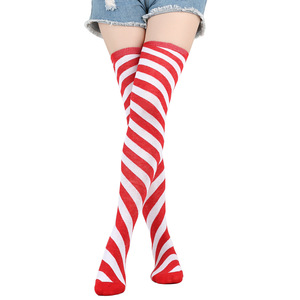 2025 nuevos calcetines navideños, calcetines rojos por encima de la rodilla, <span class=keywords><strong>medias</strong></span> largas verdes, amarillas y moradas para <span class=keywords><strong>medias</strong></span> de fiesta de Halloween - Product Image 3