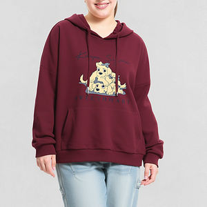 LOGO personnalisé grande taille à manches longues pull hiver décontracté mode lettre impression sweat à capuche - Product Image 1