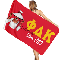 Serviette de plage personnalisée Chi Eta Phi, design tendance pour femmes, idéale pour les vacances d'été à la plage, serviette de bain absorbante pour la salle de bain