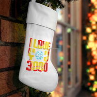 Kurze Plüsch-Weihnachtsstrümpfe mit Weihnachtsbaum-Deko Kinder-Süßigkeiten-Geschenktasche für Wärmeübertragungsdruck Sublimations-Strumpf