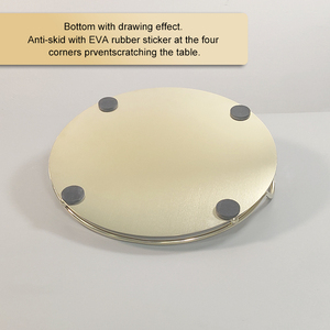 Khay trang trí bàn trang điểm hình tròn bằng thép không gỉ mạ vàng hiện đại đơn giản dùng cho khách sạn và trang trí nhà cửa - Product Image 5
