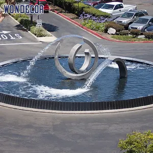 Large Garden Sculpture Wondecor Outdoor Large Abstract Garden Mirror Polishing Stainless Steel Metal Fountain Sculpture