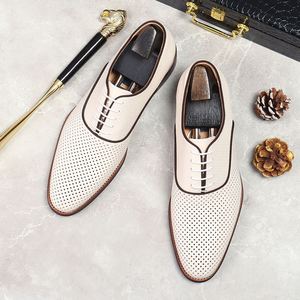 Men's High Top Comfort Multi-Functional Leather Shoes Slip-On Breathable Lightweight Mesh Lining <b>Pointed</b> Toe Fashion Design - Product Image 2