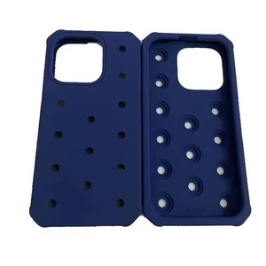 DIY lindo suave silicona a prueba de golpes funda de teléfono <span class=keywords><strong>celular</strong></span> para iPhone 16 15 14 13 Pro Max <span class=keywords><strong>Con</strong></span> agujeros para encantos pines - Product Image 3
