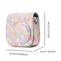 Estuche Protector de Cuero PU de Primera Calidad, Impermeable, con Diseño Lindo y Mini, para Cámaras Instax Mini8/9/11/12/13, Marca Lerp&Premium