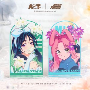 Yjacuing Alien Stage Rabbit Series Soporte de Acrílico 4.3 x 2 Pulgadas, Decoración de Escritorio de <span class=keywords><strong>Anime</strong></span>, Obra de Arte de Mesa Oficialmente Licenciada - Product Image 6