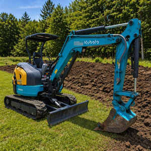 Miniexcavadora de orugas usada, modelo 2015, 95% nueva, 3 toneladas, con motor, caja de cambios, cucharón de 0.4m, potencia de 13.4kW e inspección por video. - Product Image 1