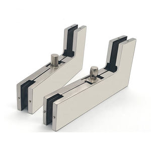 Gran oferta, accesorio de parche <span class=keywords><strong>L</strong></span> de acero inoxidable, accesorios de parche de Hardware de puerta de vidrio sin marco - Product Image 1